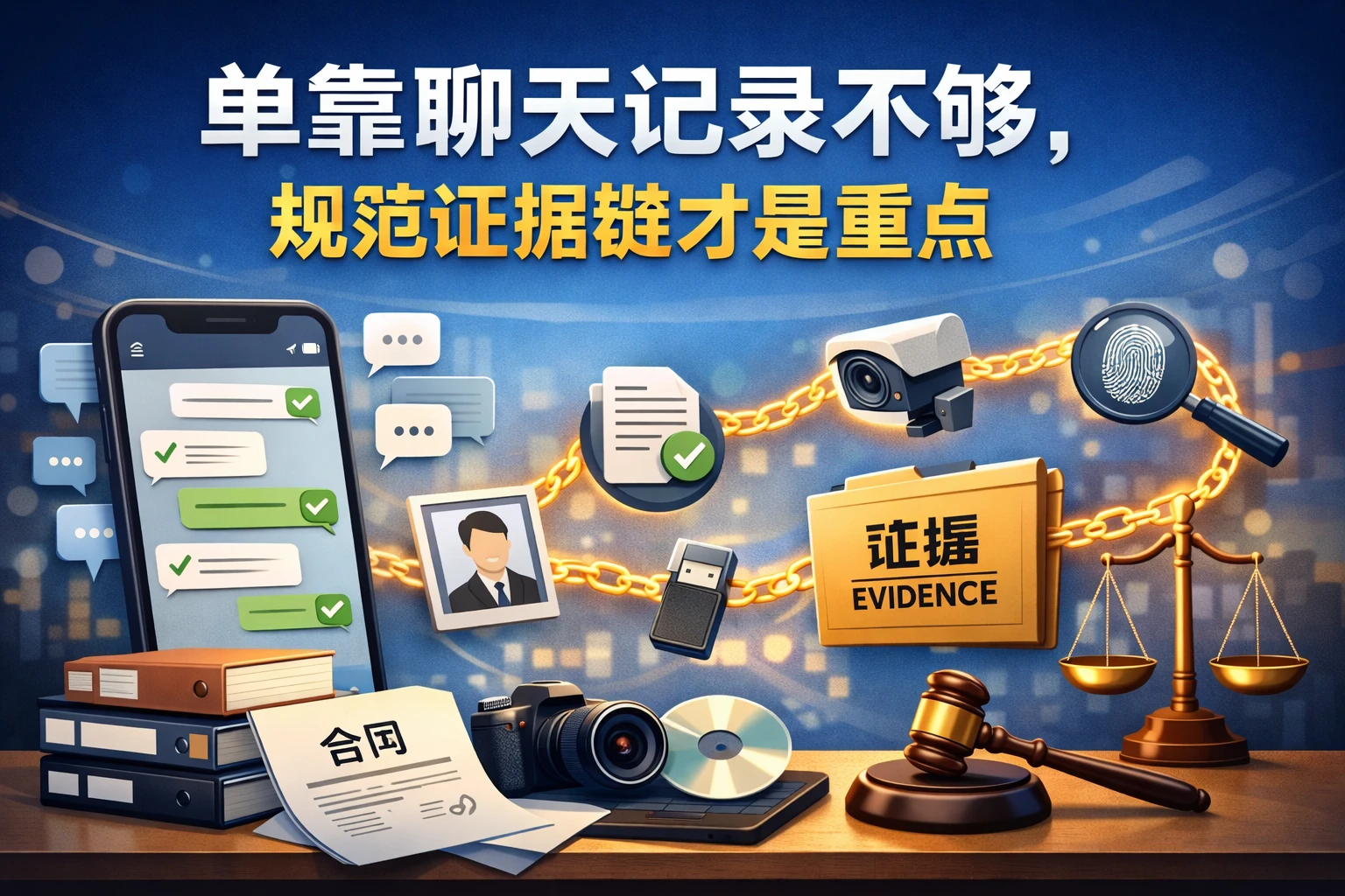 单靠聊天记录不够，规范证据链才是重点