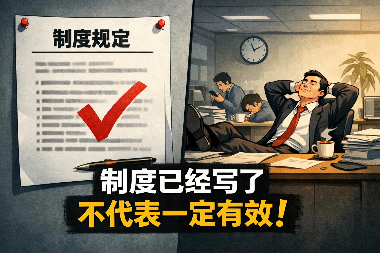 制度已经写了，不代表一定有效