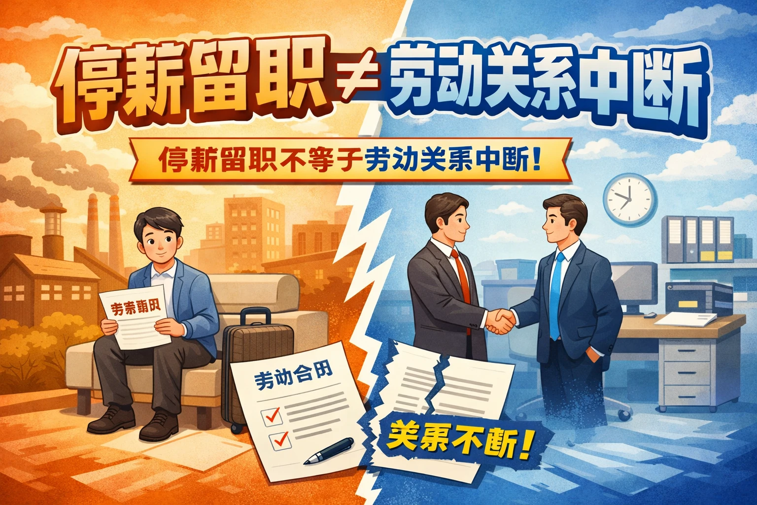 停薪留职不等于劳动关系中断