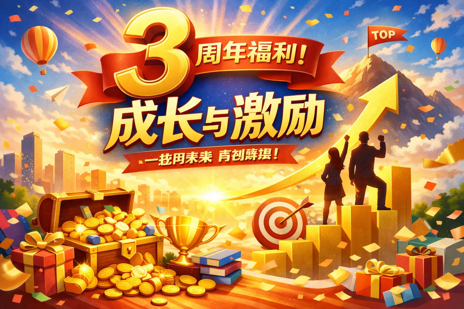 三周年福利:强调成长与激励