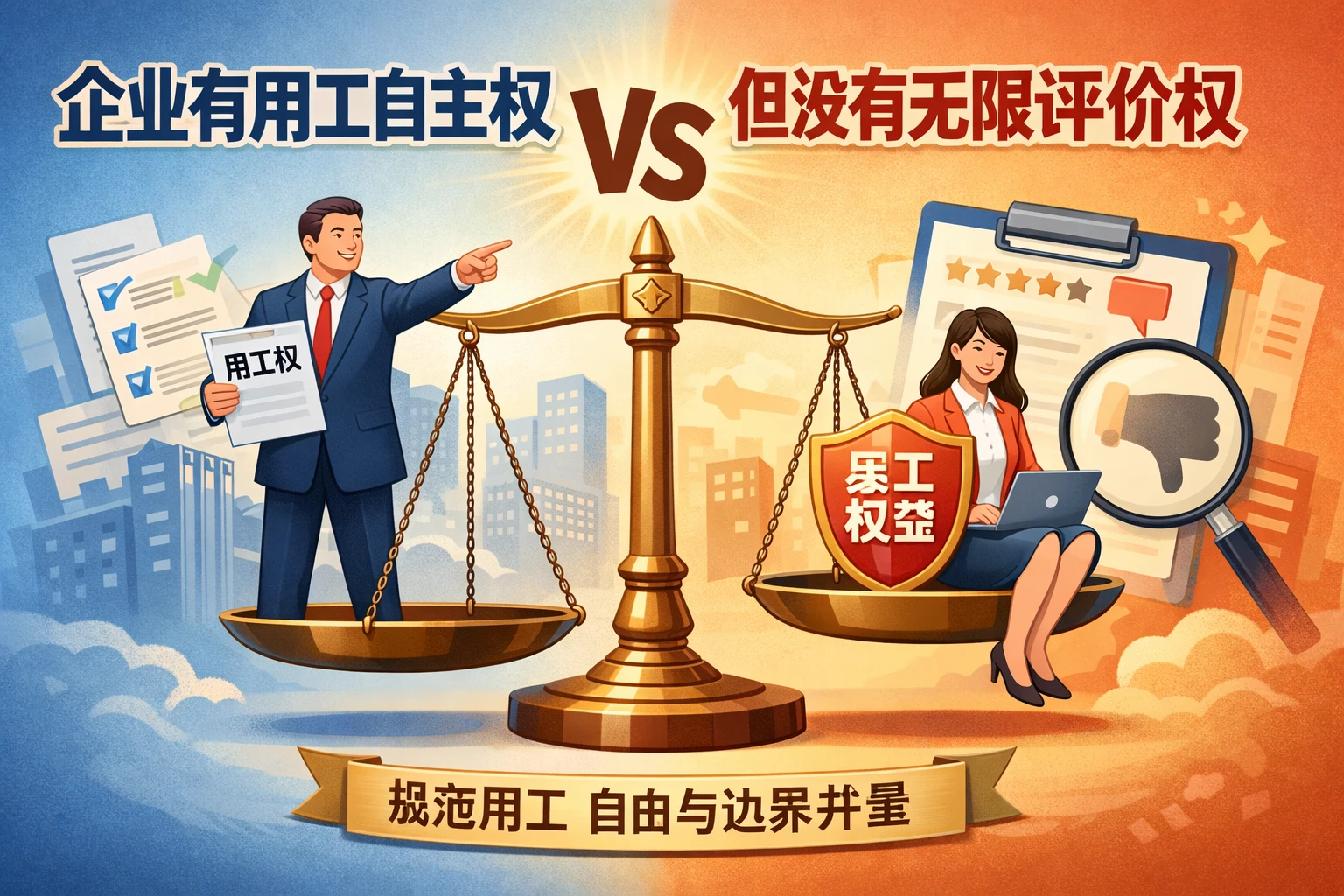 企业有用工自主权，但没有无限评价权