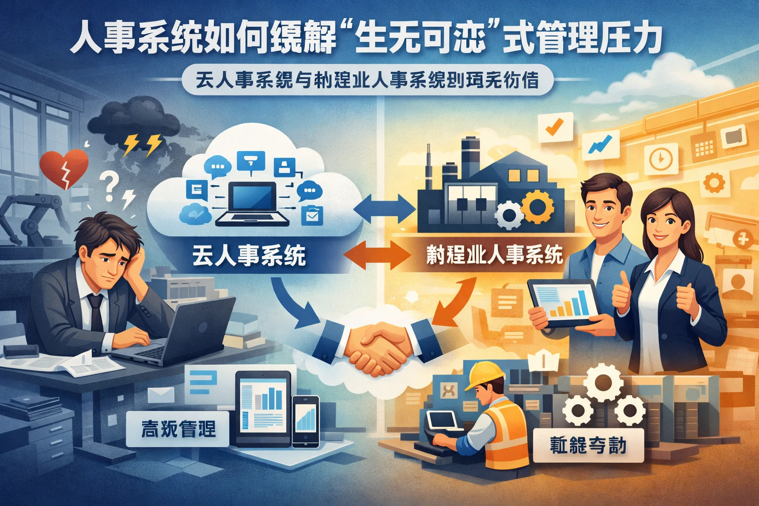人事系统如何缓解“生无可恋”式管理压力:云人事系统与制造业人事系统的现实价值