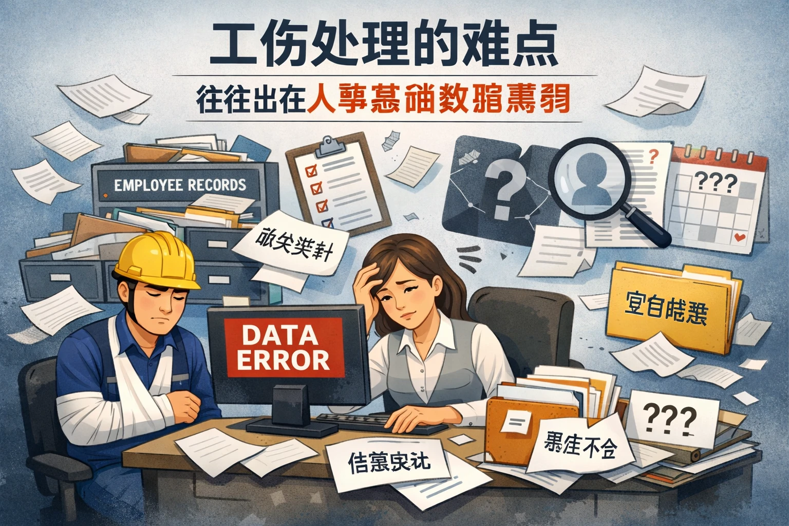 工伤处理的难点,往往出在人事基础数据薄弱