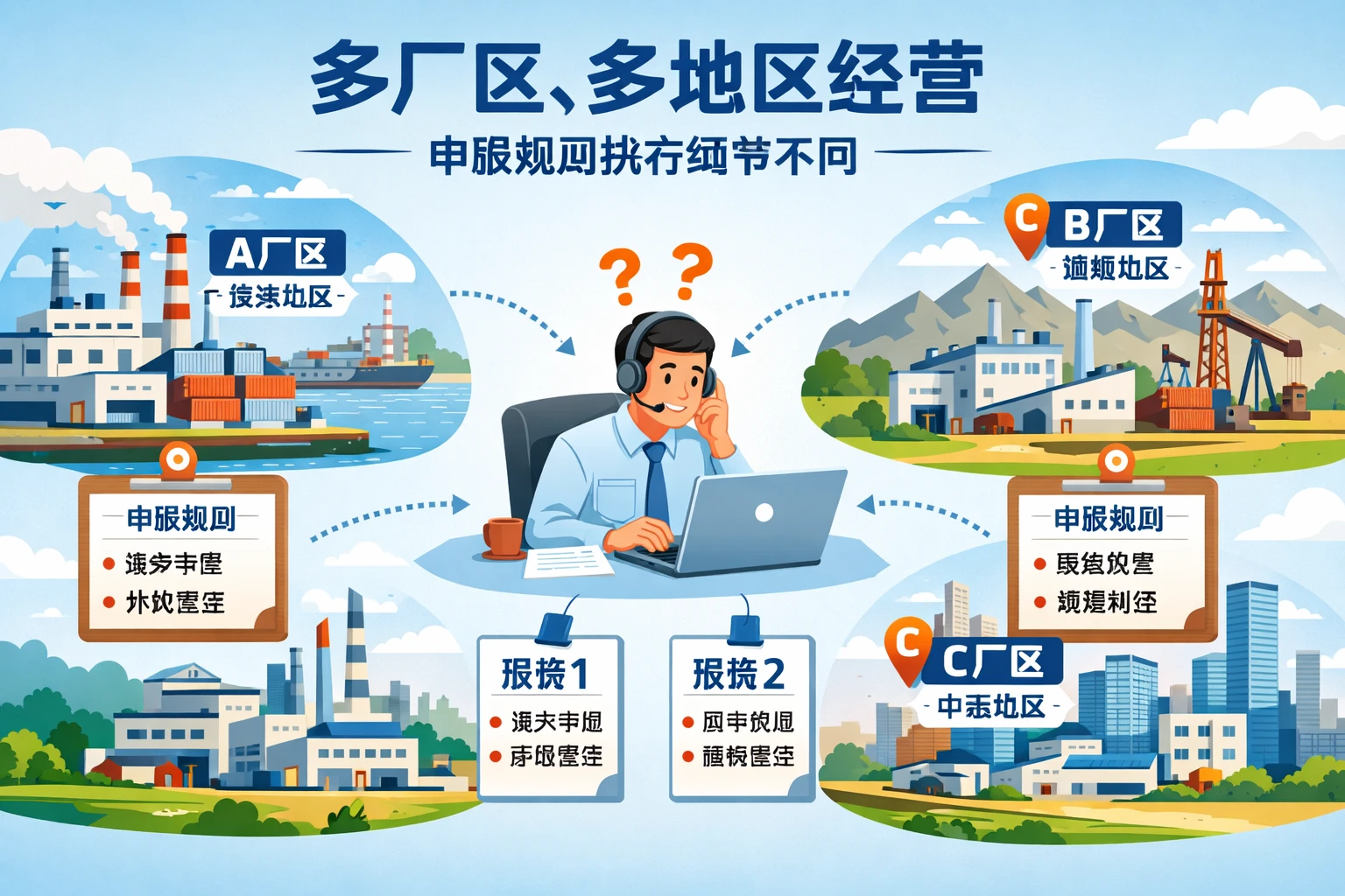 多厂区、多地区经营,申报规则执行细节不同
