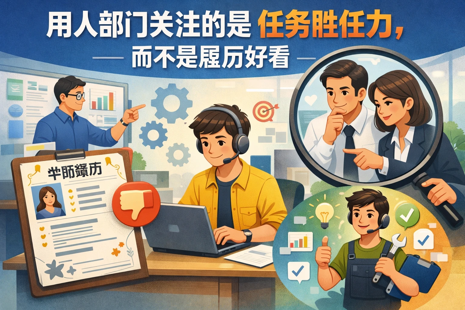 用人部门关注的是任务胜任力,而不是履历好看