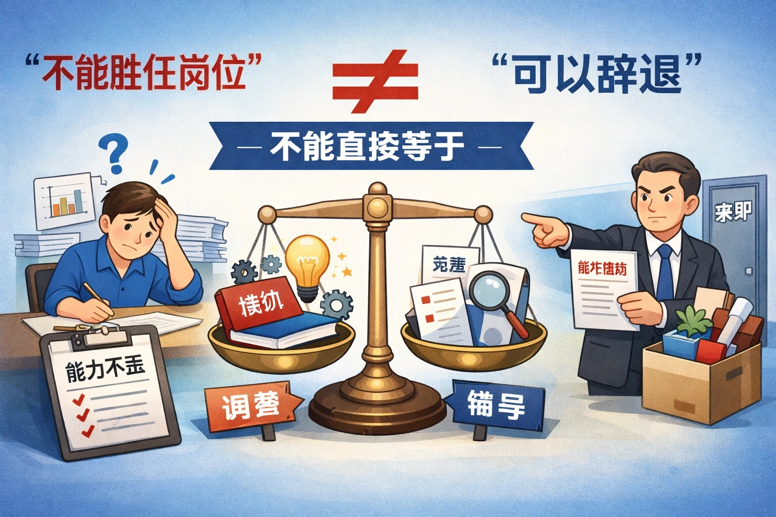 “不能胜任岗位”不能直接等于“可以辞退”