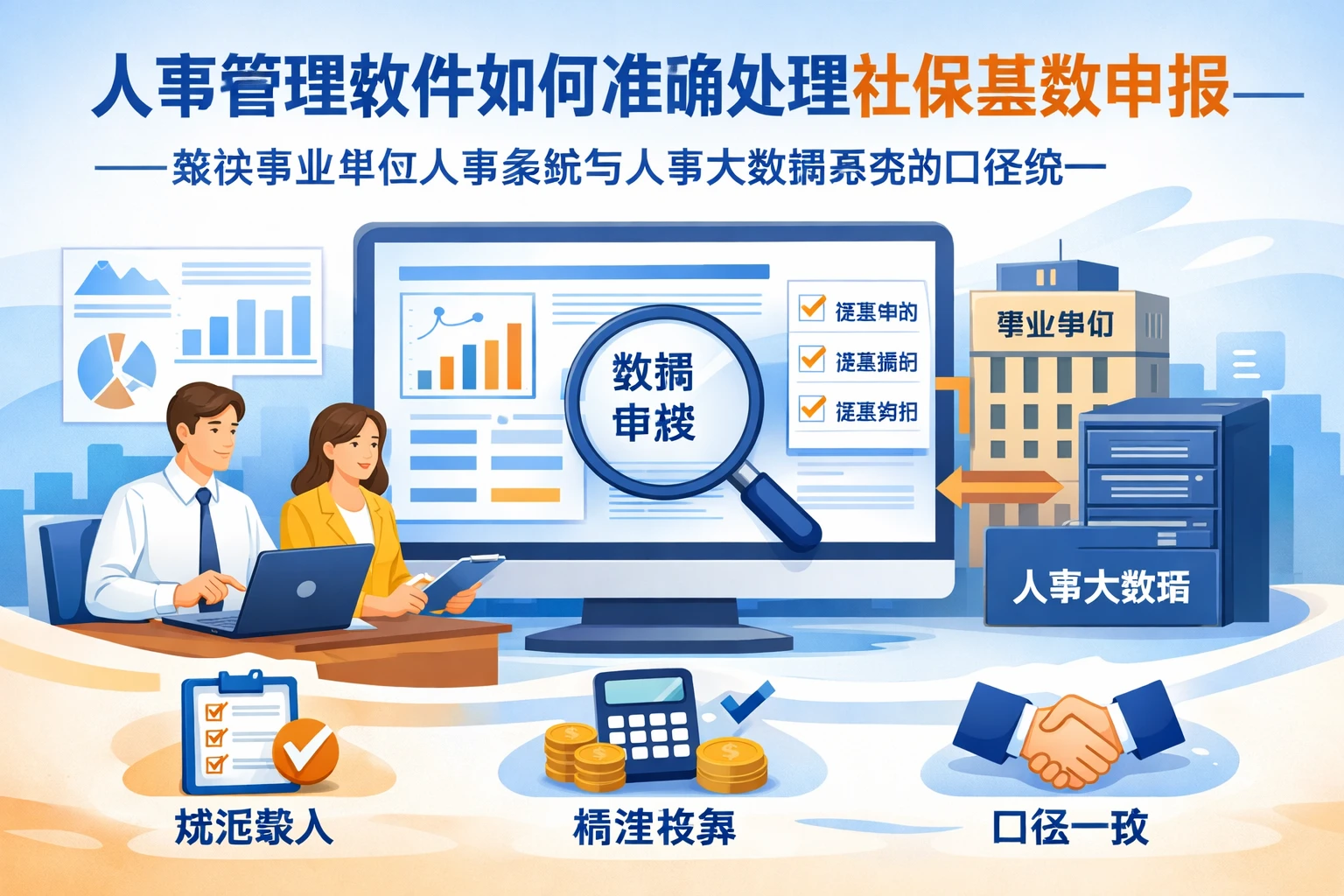 人事管理软件如何准确处理社保基数申报——兼谈事业单位人事系统与人事大数据系统的口径统一