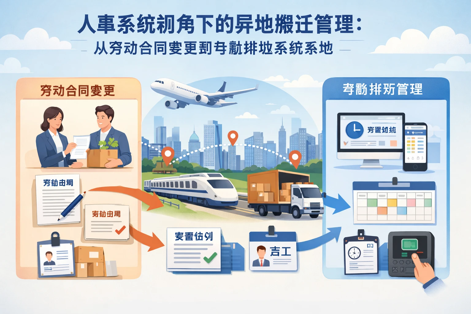 人事系统视角下的异地搬迁管理：从劳动合同变更到考勤排班系统落地