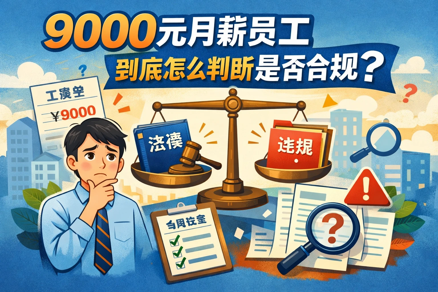 9000元月薪员工到底怎么判断是否合规