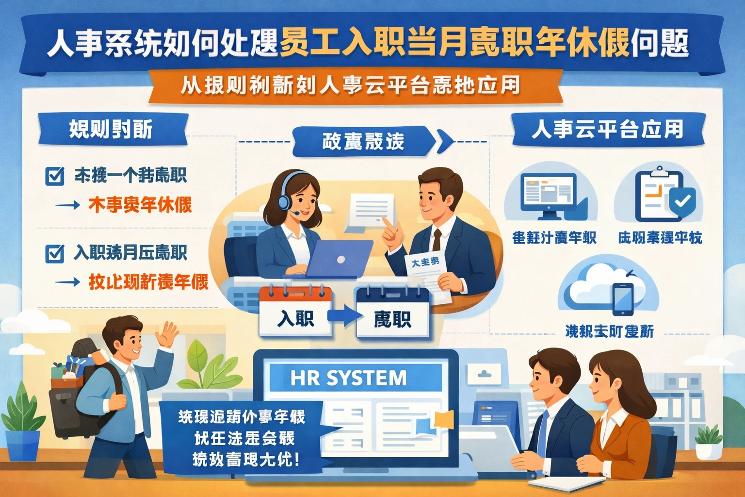 人事系统如何处理员工入职当月离职年休假问题：从规则判断到人事云平台落地应用