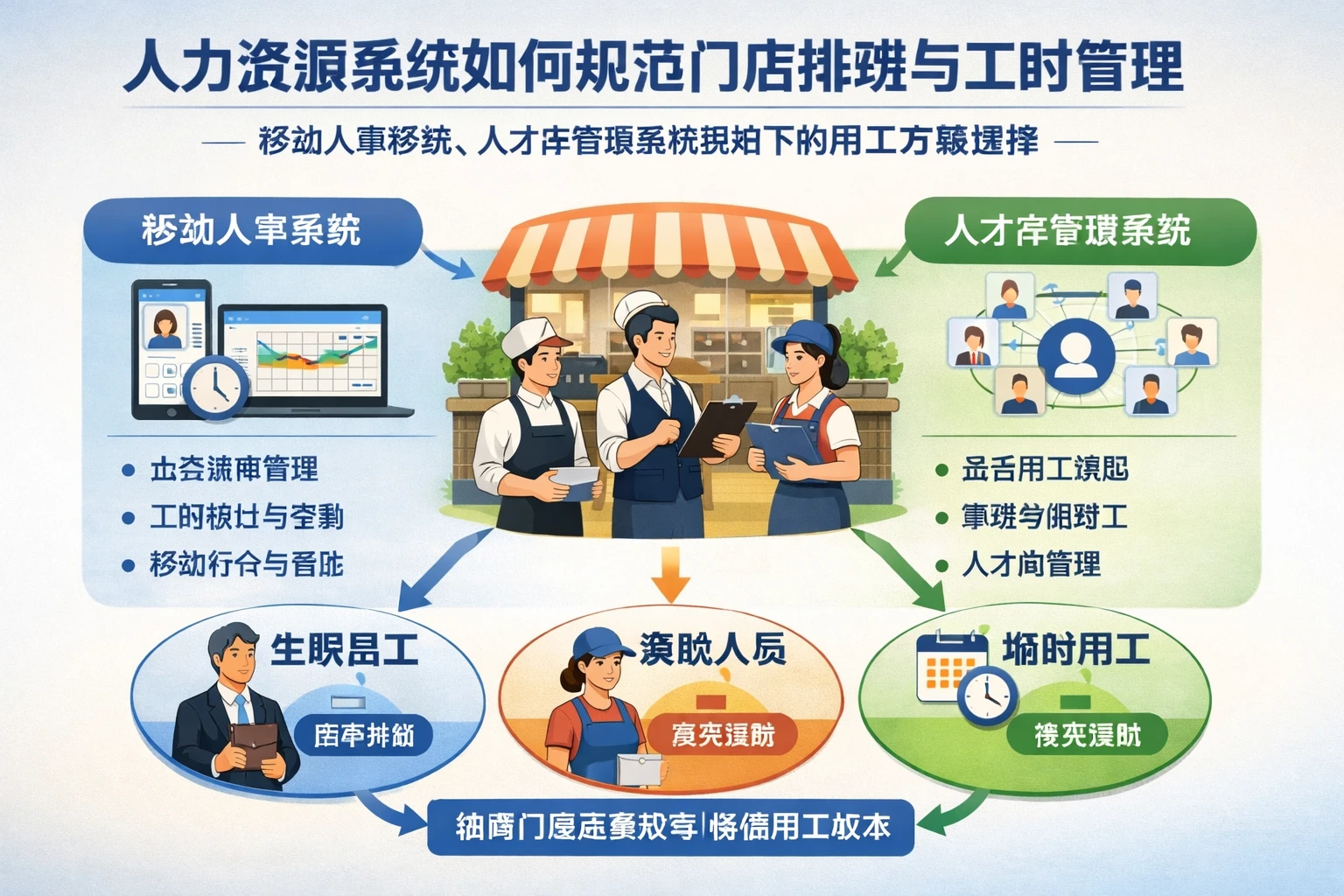 人力资源系统如何规范门店排班与工时管理：移动人事系统、人才库管理系统视角下的用工方案选择