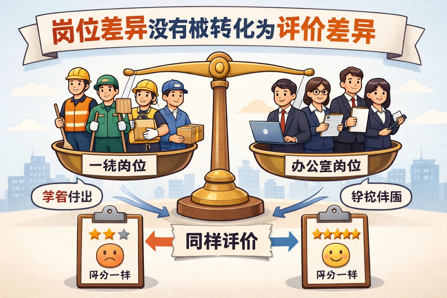 岗位差异没有被转化为评价差异