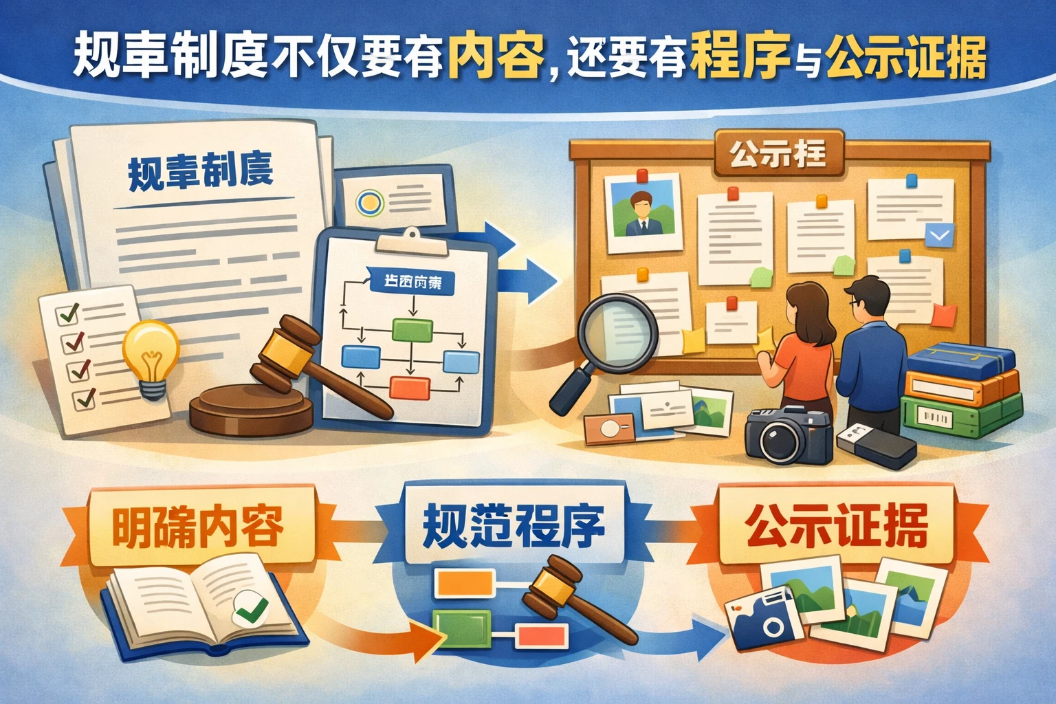 规章制度不仅要有内容，还要有程序与公示证据