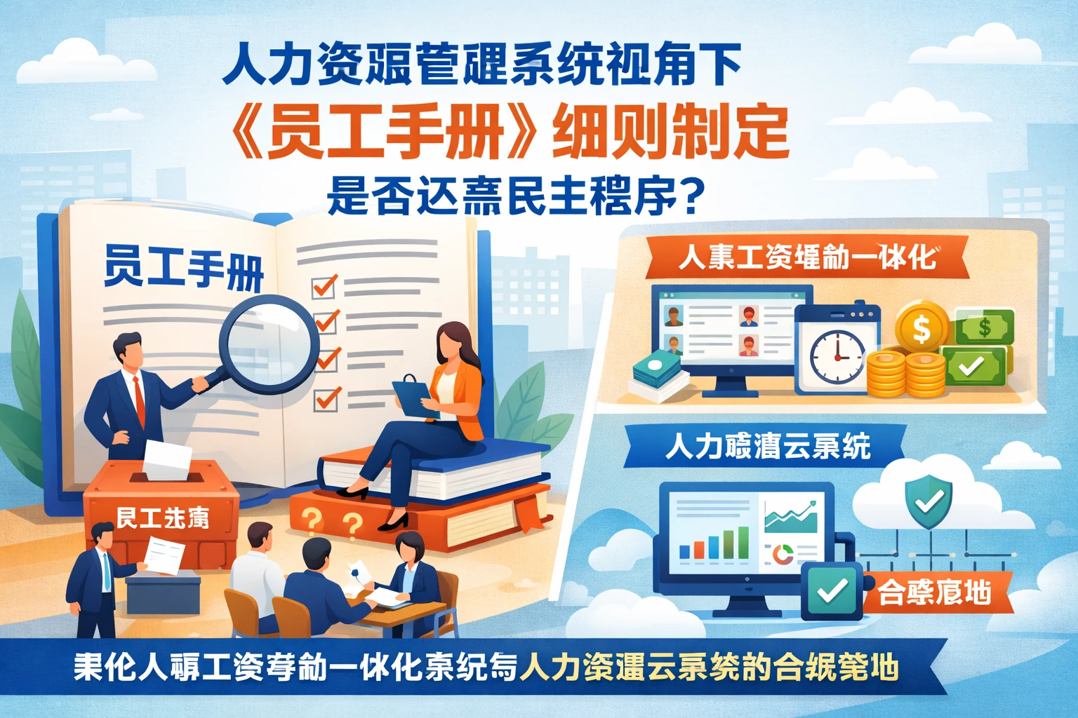 人力资源管理系统视角下,《员工手册》细则制定是否还需民主程序?兼论人事工资考勤一体化系统与人力资源云系统的合规落地