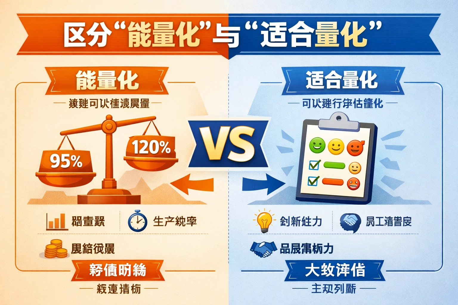 区分“能量化”与“适合量化”