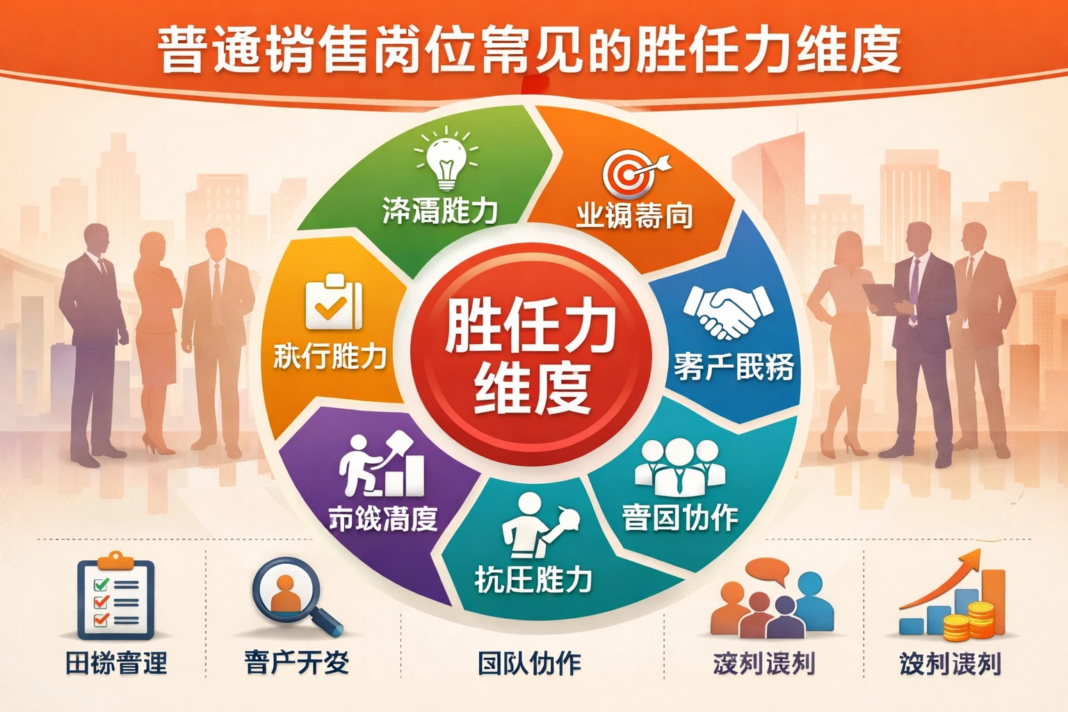 普通销售岗位常见的胜任力维度