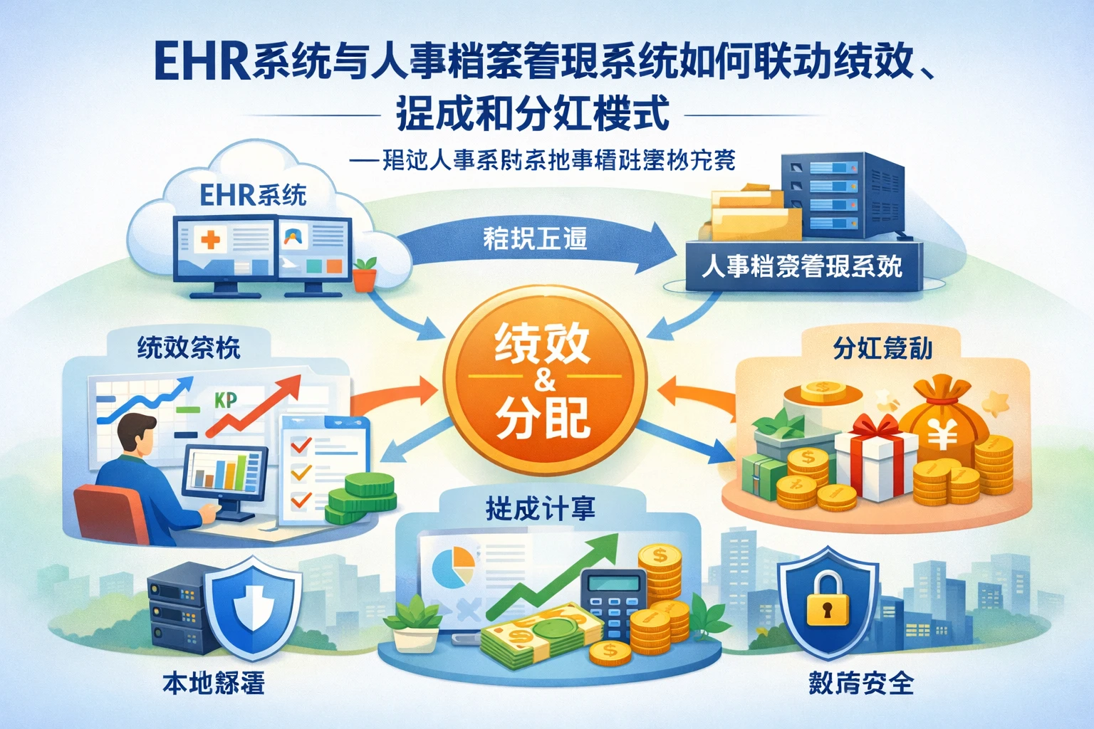 ehr系统与人事档案管理系统如何联动绩效、提成和分红模式——兼论人事系统本地部署的落地方案