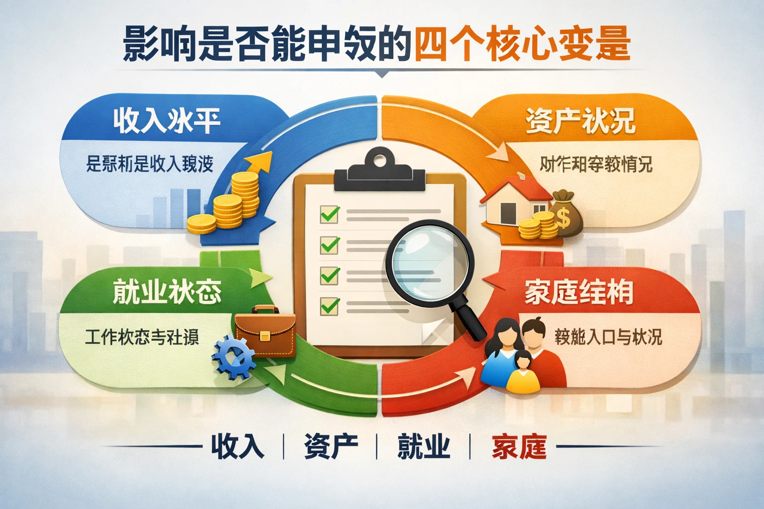 影响是否能申领的四个核心变量