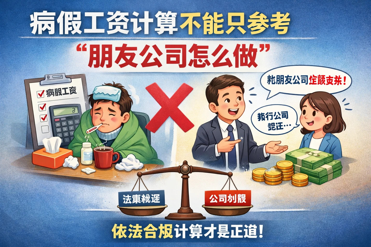 病假工资计算不能只参考“朋友公司怎么做”
