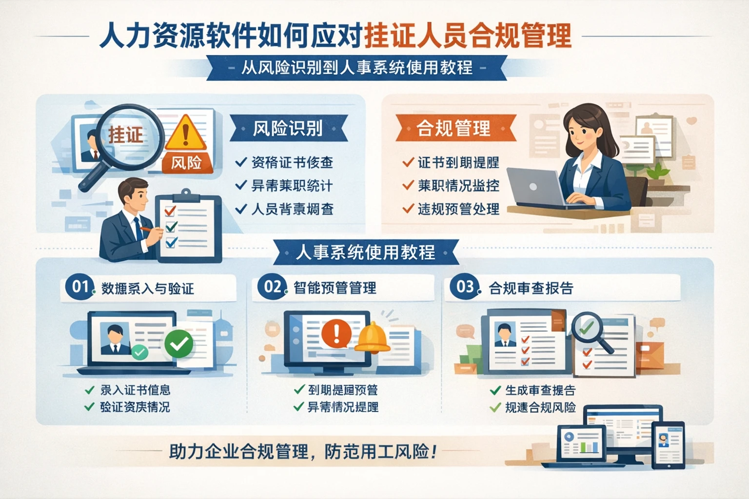 人力资源软件如何应对挂证人员合规管理：从风险识别到人事系统使用教程