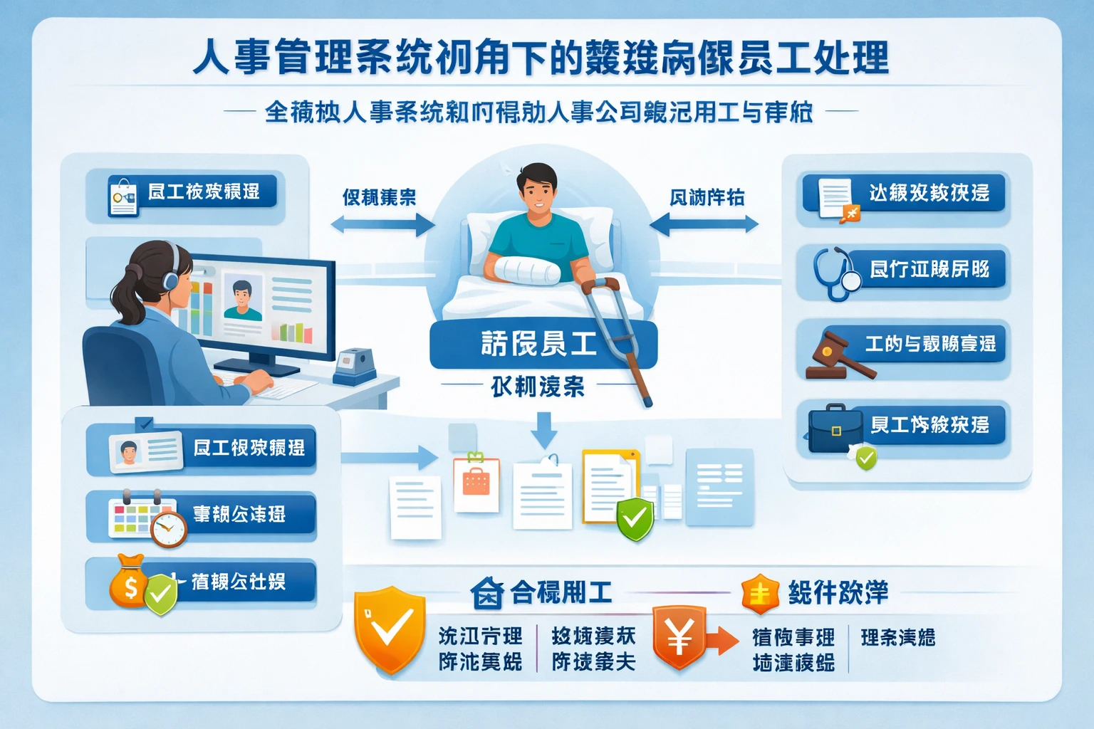 人事管理系统视角下的疑难病假员工处理:全模块人事系统如何帮助人事系统公司规范用工与降险