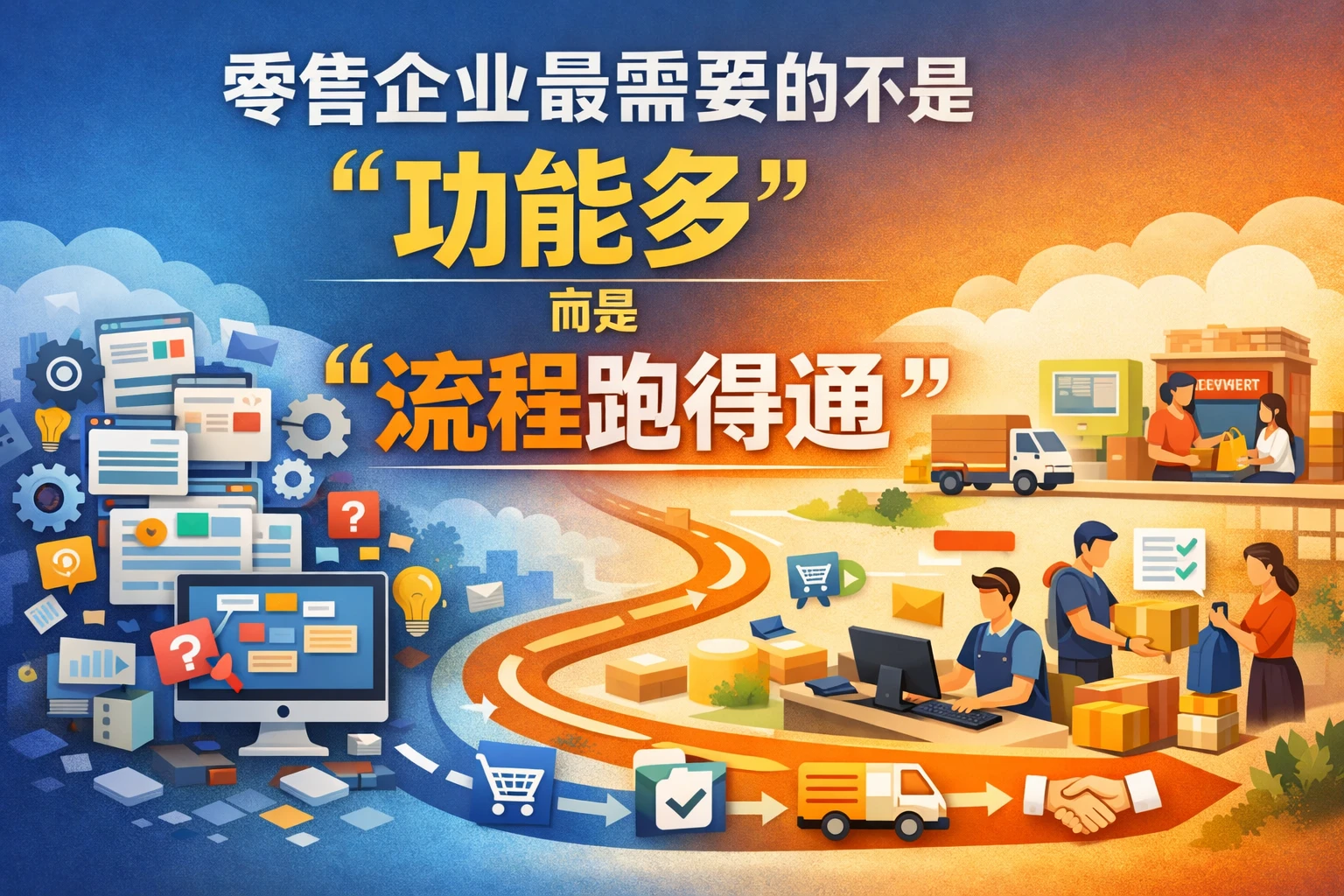 零售企业最需要的不是“功能多”，而是“流程跑得通”