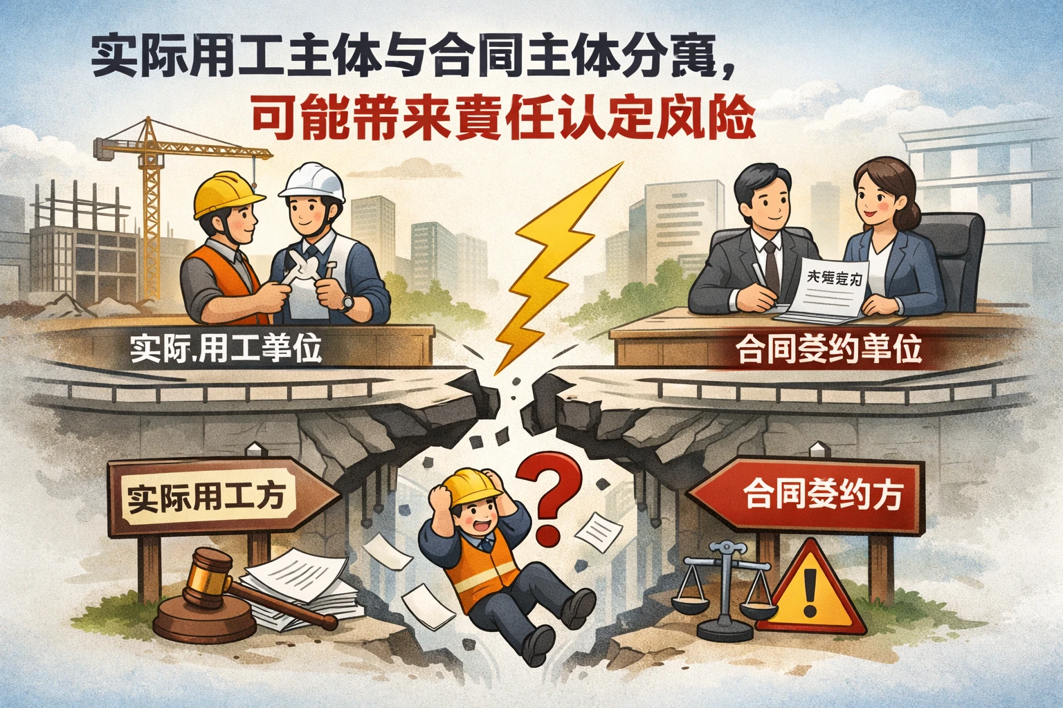 实际用工主体与合同主体分离,可能带来责任认定风险