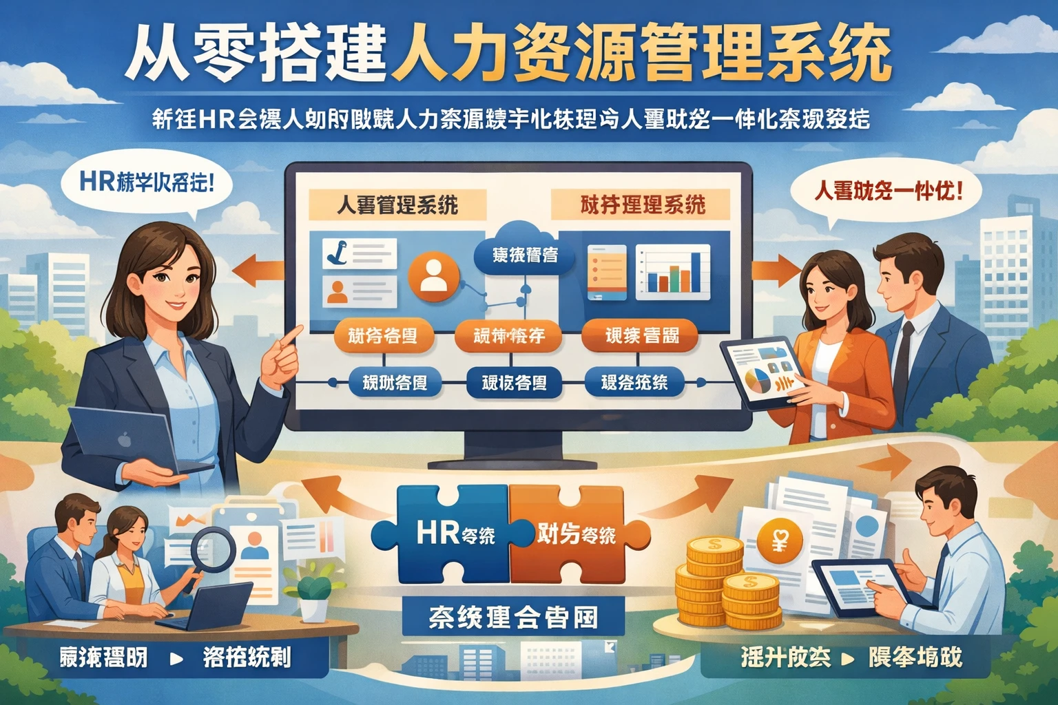 从零搭建人力资源管理系统：新任HR负责人如何推进人力资源数字化转型与人事财务一体化系统落地