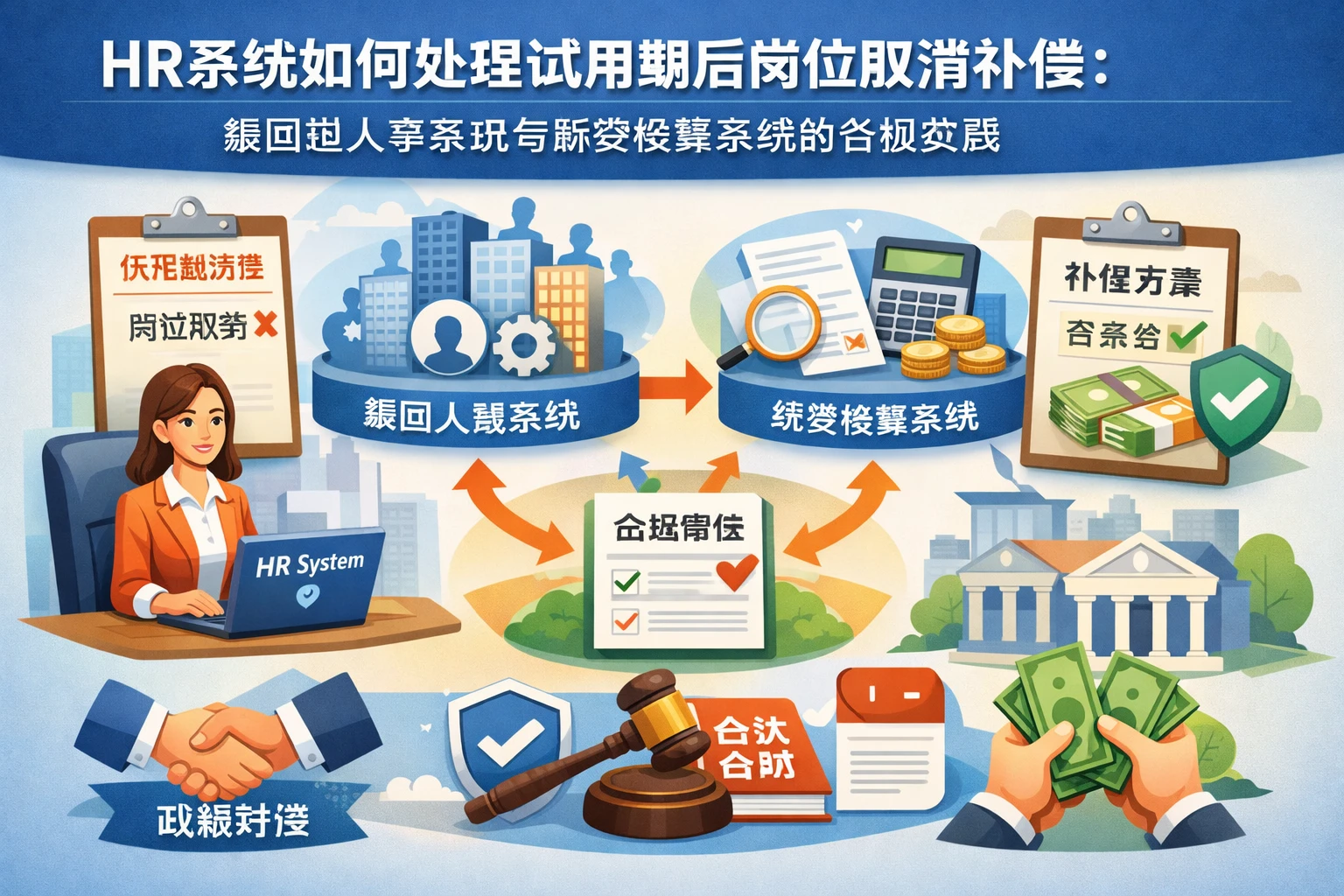 HR系统如何处理试用期后岗位取消补偿：集团型人事系统与薪资核算系统的合规实践
