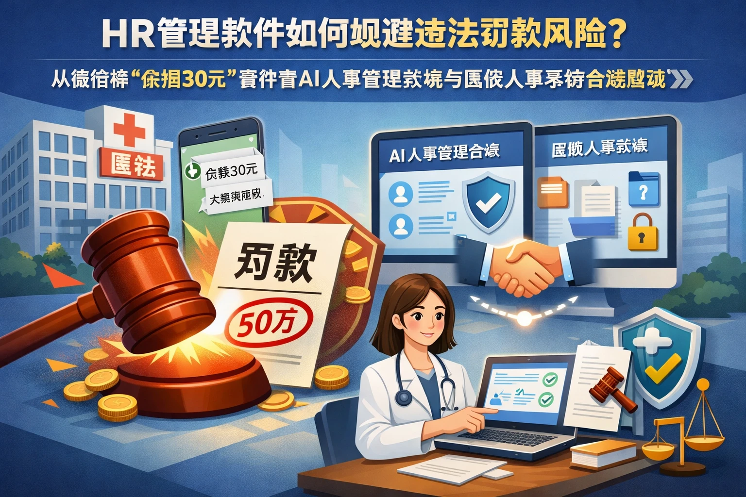 HR管理软件如何规避违法罚款风险：从微信群“乐捐30元”事件看AI人事管理系统与医院人事系统合规建设