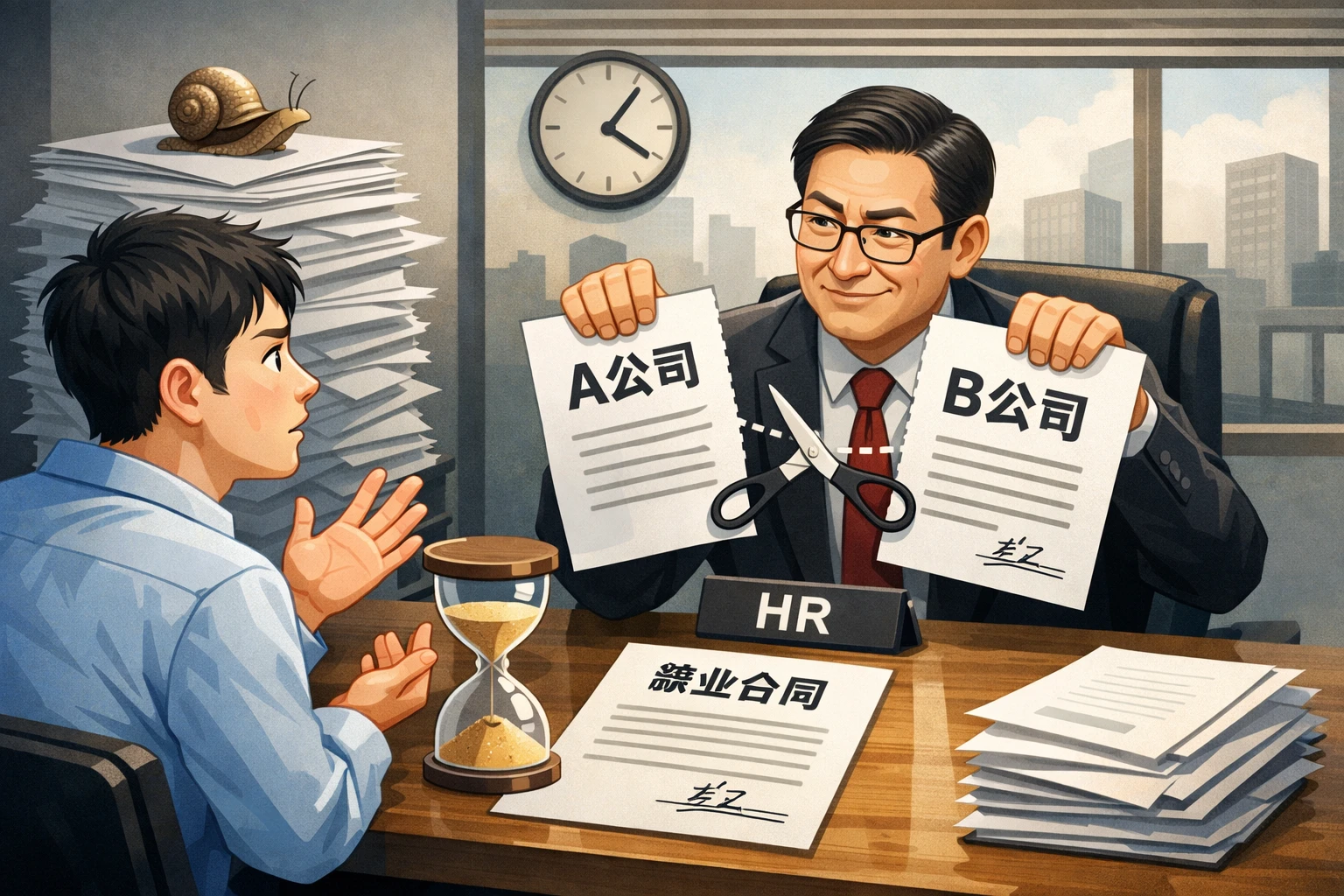 入职环节拖延签约或故意分拆主体