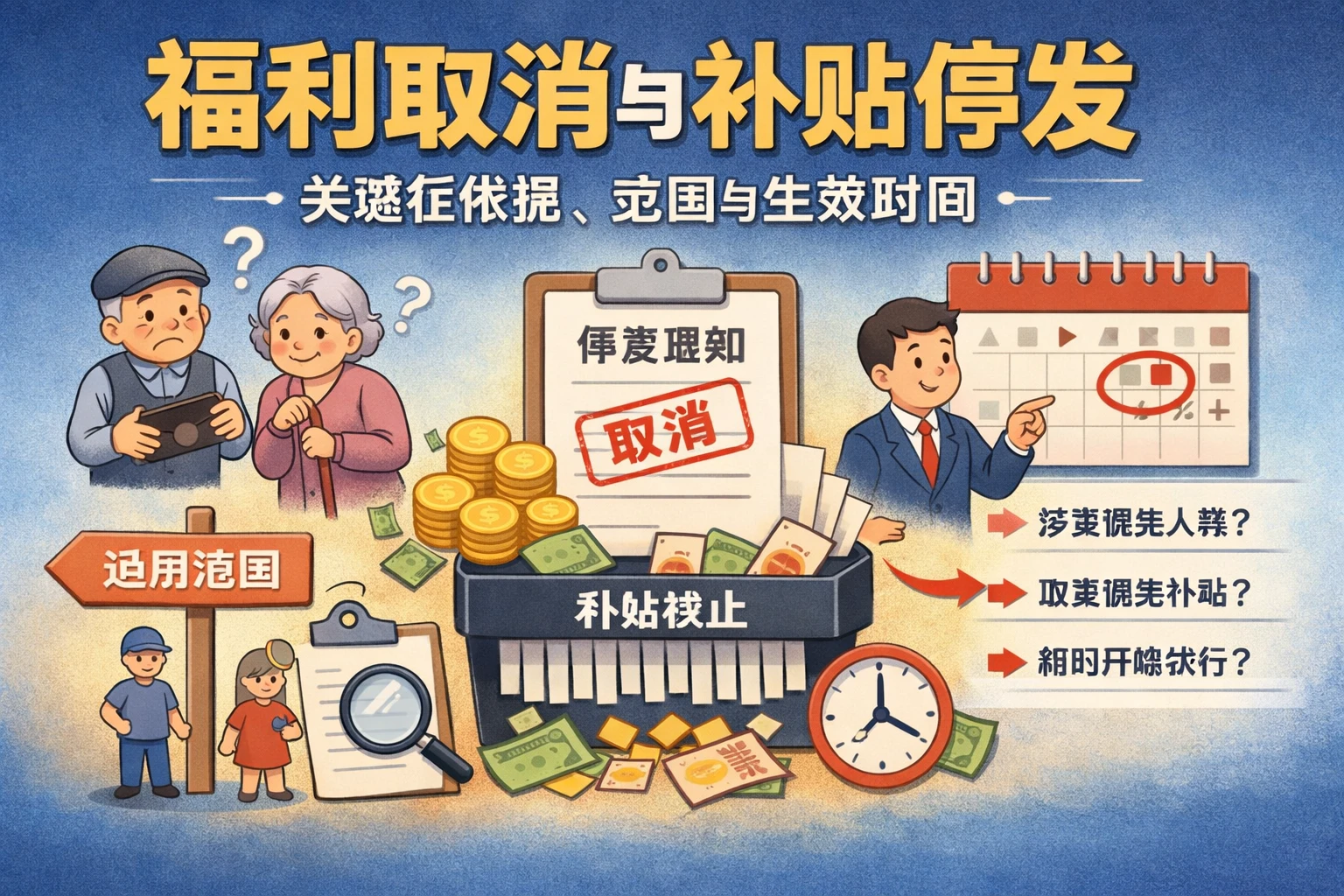 福利取消与补贴停发，关键在依据、范围与生效时间