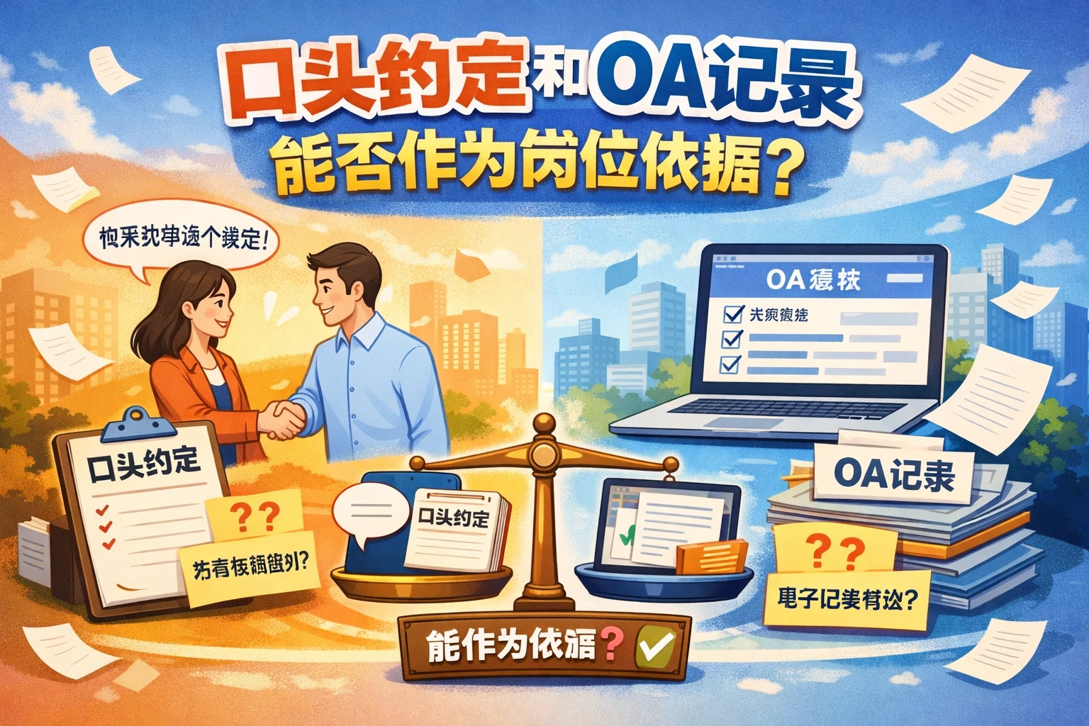 口头约定和OA记录能否作为岗位依据