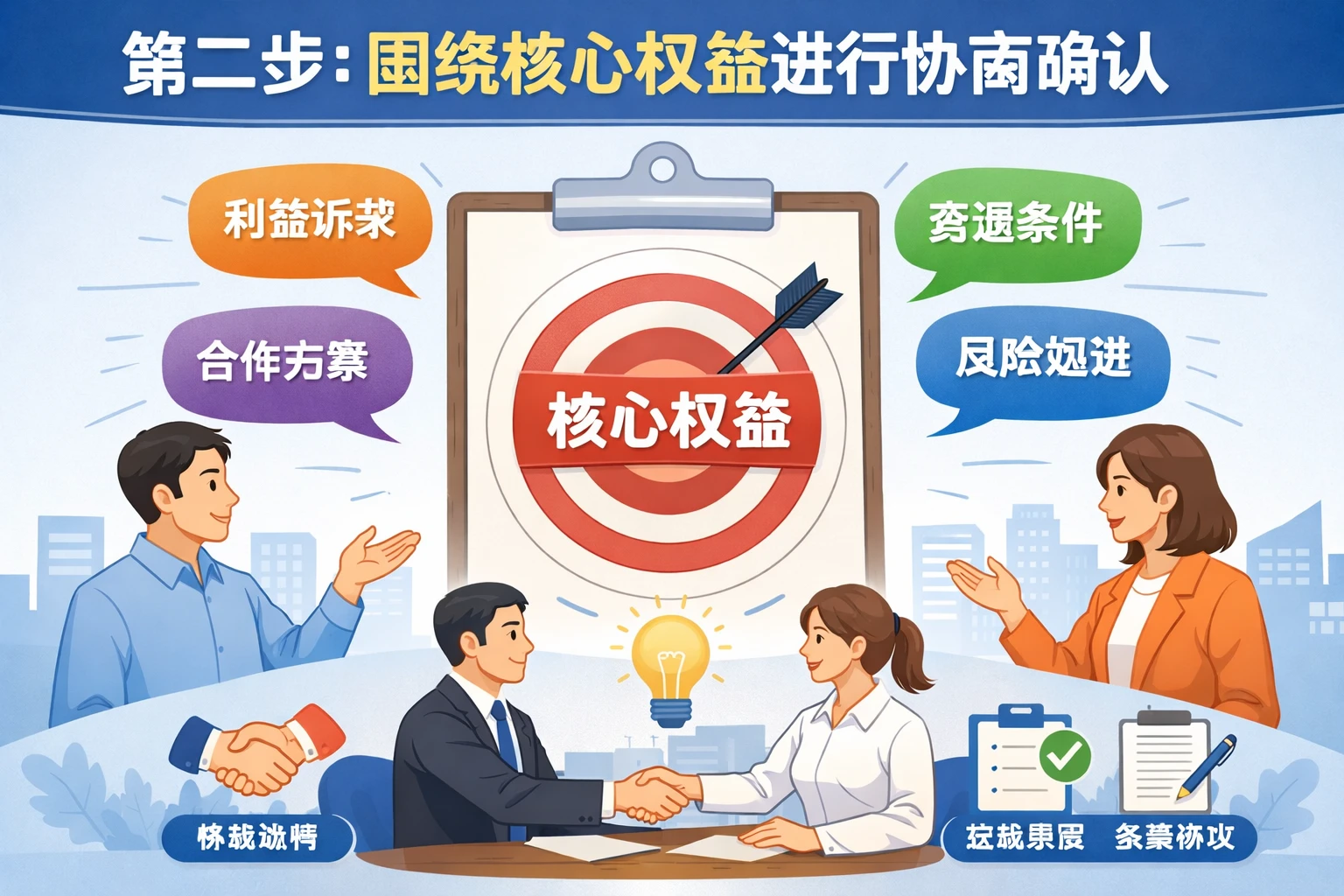 第二步:围绕核心权益进行协商确认