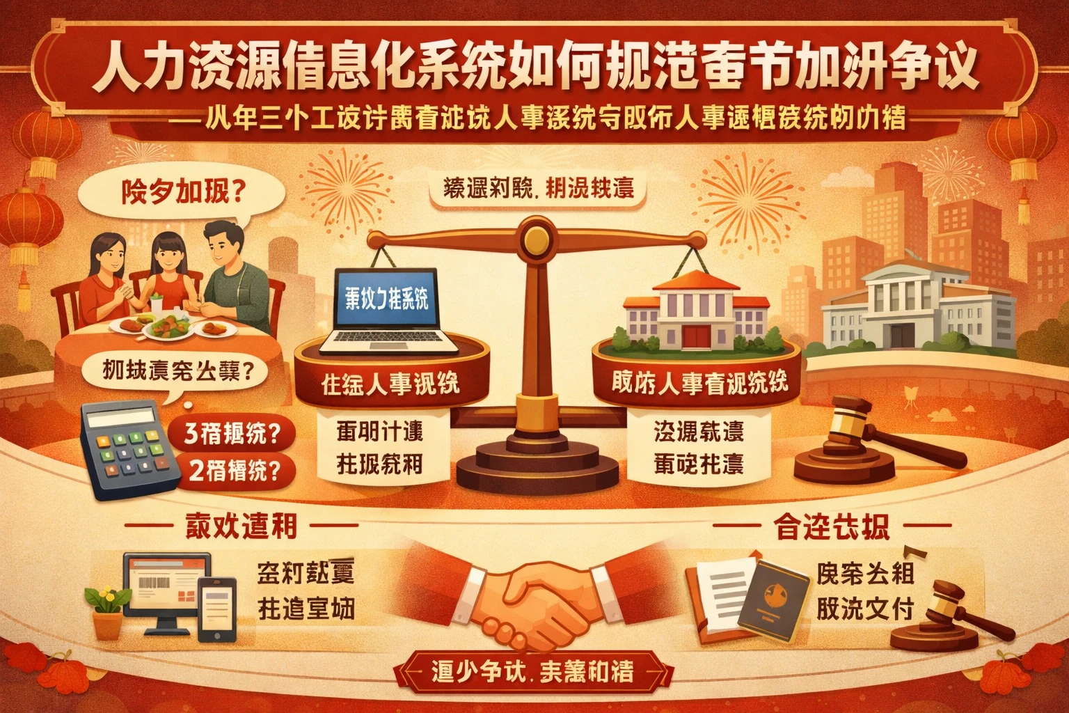 人力资源信息化系统如何规范春节加班争议——从年三十工资计算看在线人事系统与政府人事管理系统的价值