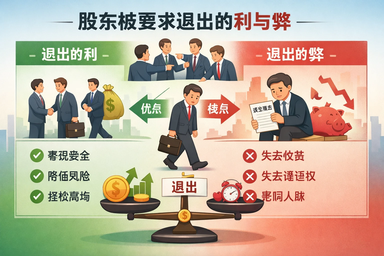 股东被要求退出的利与弊