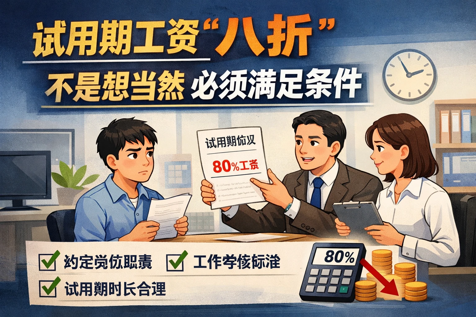 试用期工资“八折”不是想当然,必须满足条件