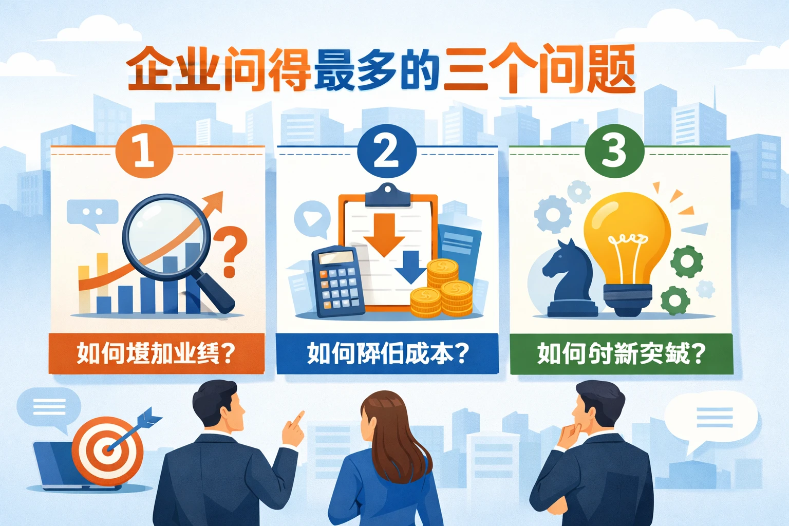 企业问得最多的三个问题