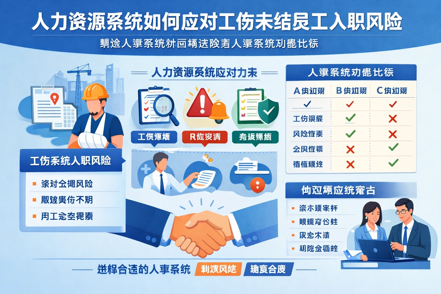 人力资源系统如何应对工伤未结员工入职风险——兼谈人事系统供应商选择与人事系统功能比较