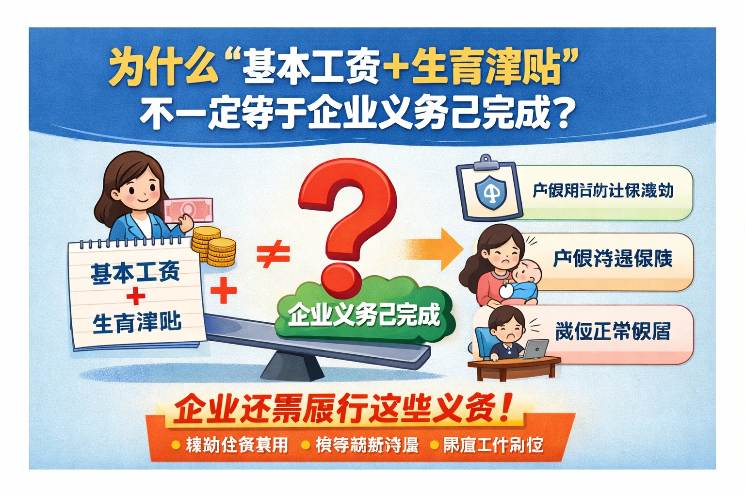 为什么“基本工资+生育津贴”不一定等于企业义务已完成