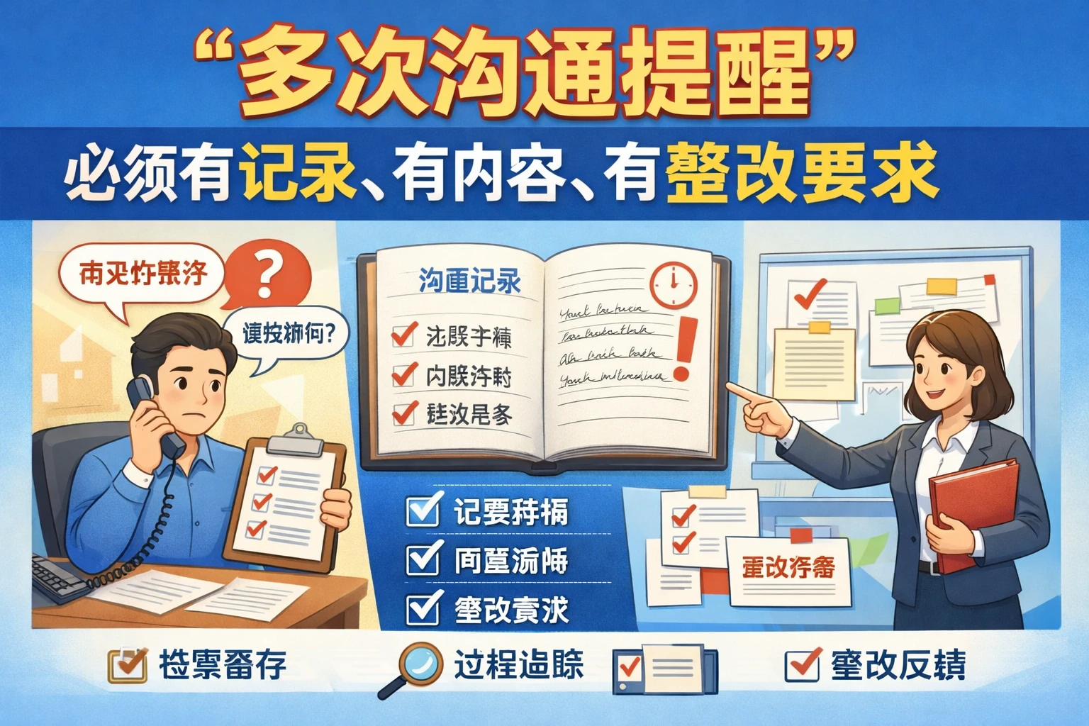 “多次沟通提醒”必须有记录、有内容、有整改要求