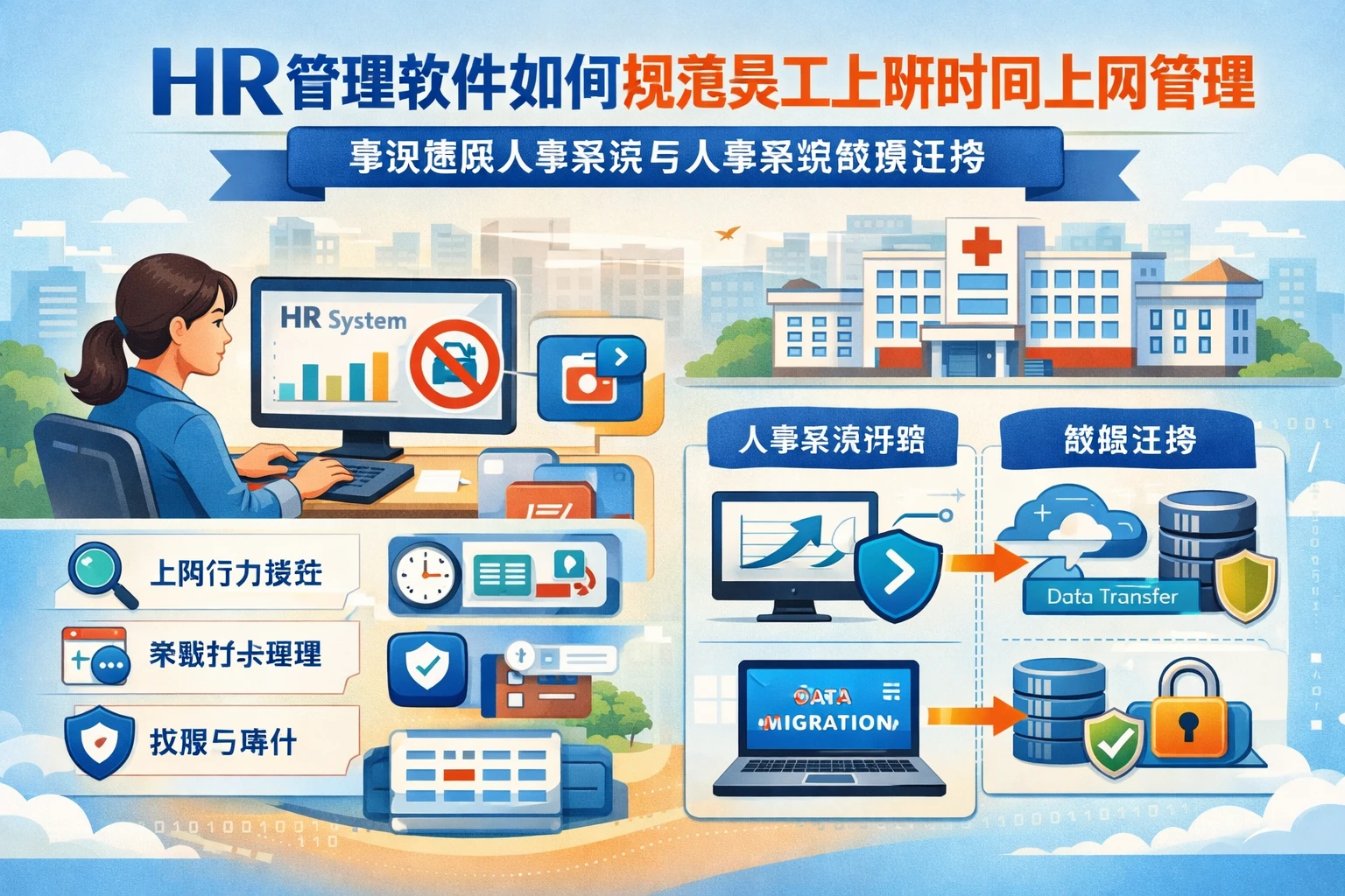 HR管理软件如何规范员工上班时间上网管理——兼谈医院人事系统与人事系统数据迁移
