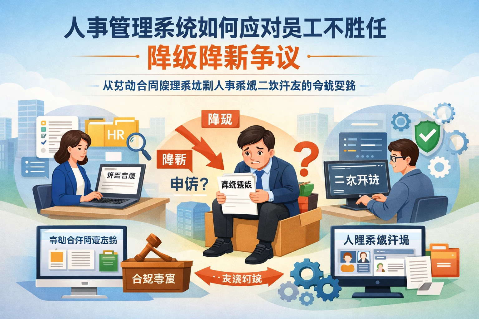 人事管理系统如何应对员工不胜任降级降薪争议：从劳动合同管理系统到人事系统二次开发的合规实践