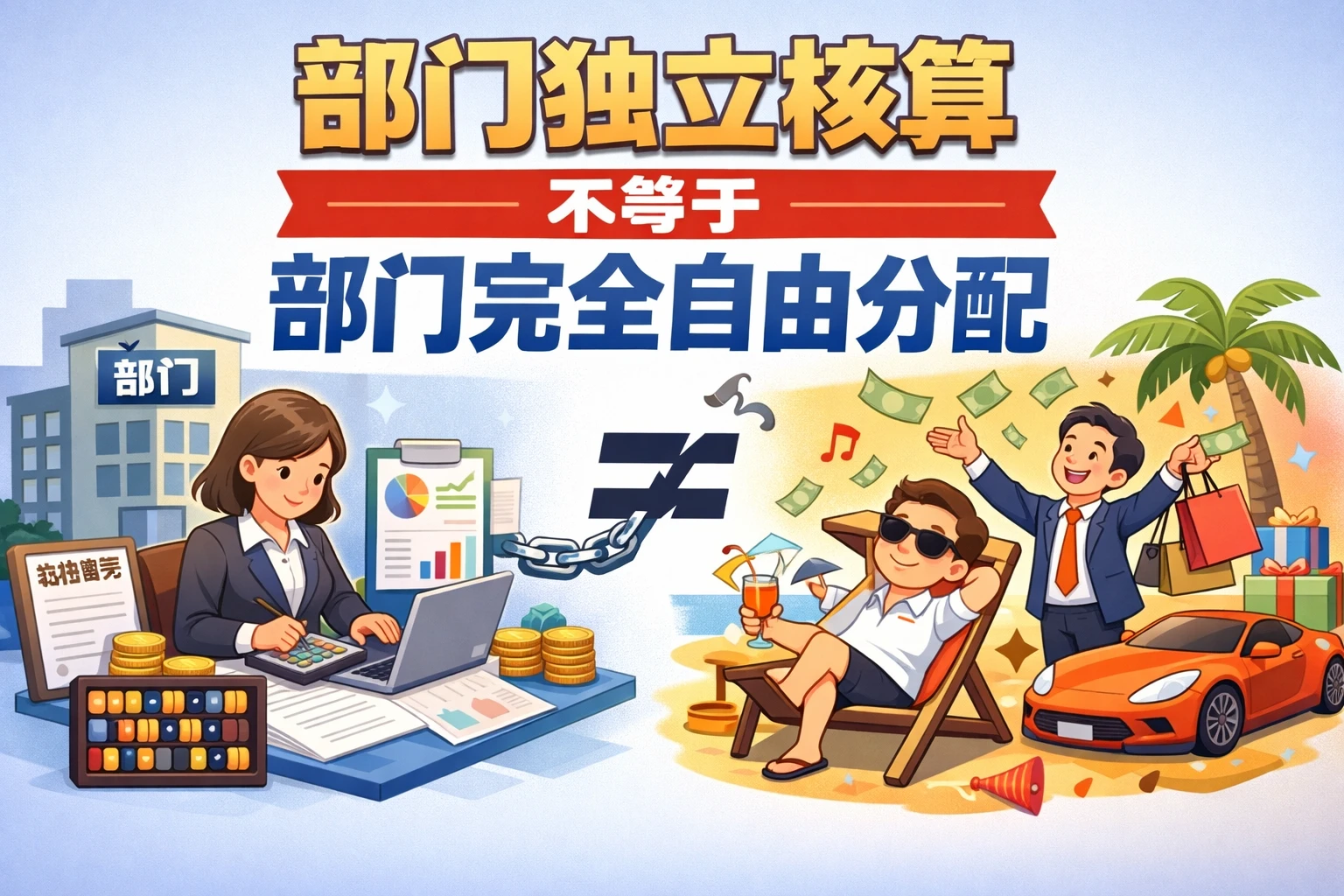 部门独立核算,不等于部门完全自由分配