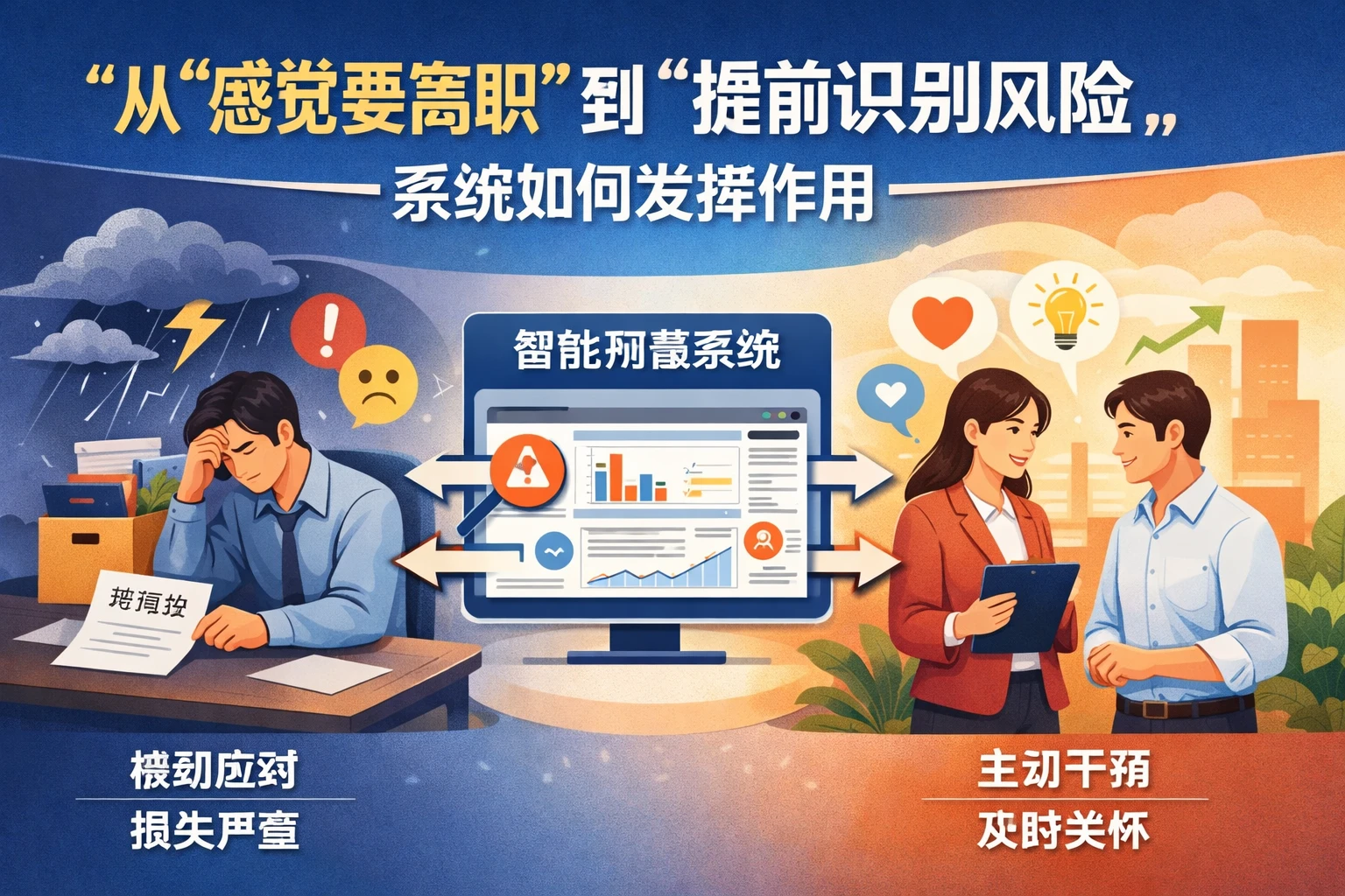 从“感觉要离职”到“提前识别风险”，系统如何发挥作用
