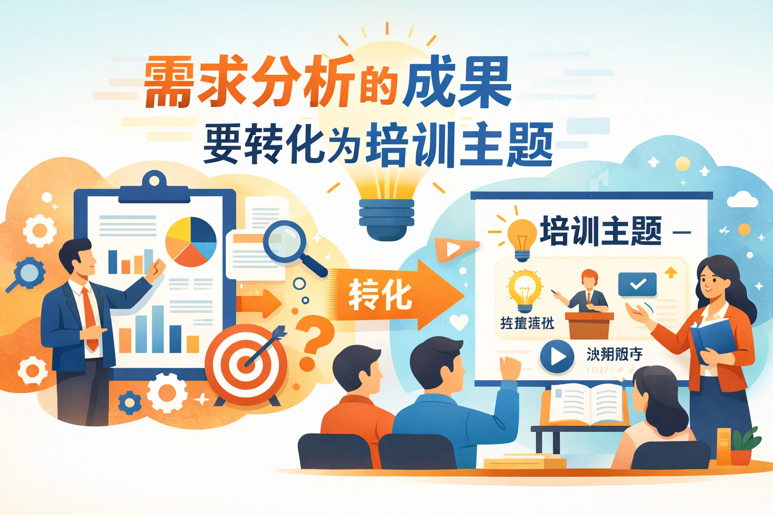 需求分析的成果要转化为培训主题