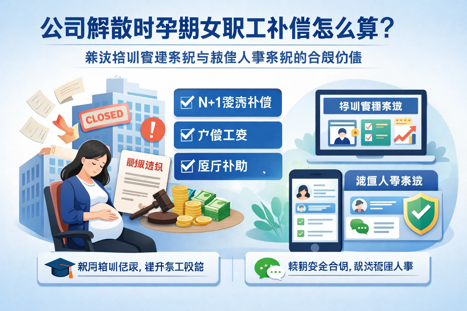 HR管理软件视角下，公司解散时孕期女职工补偿怎么算？兼谈培训管理系统与微信人事系统的合规价值