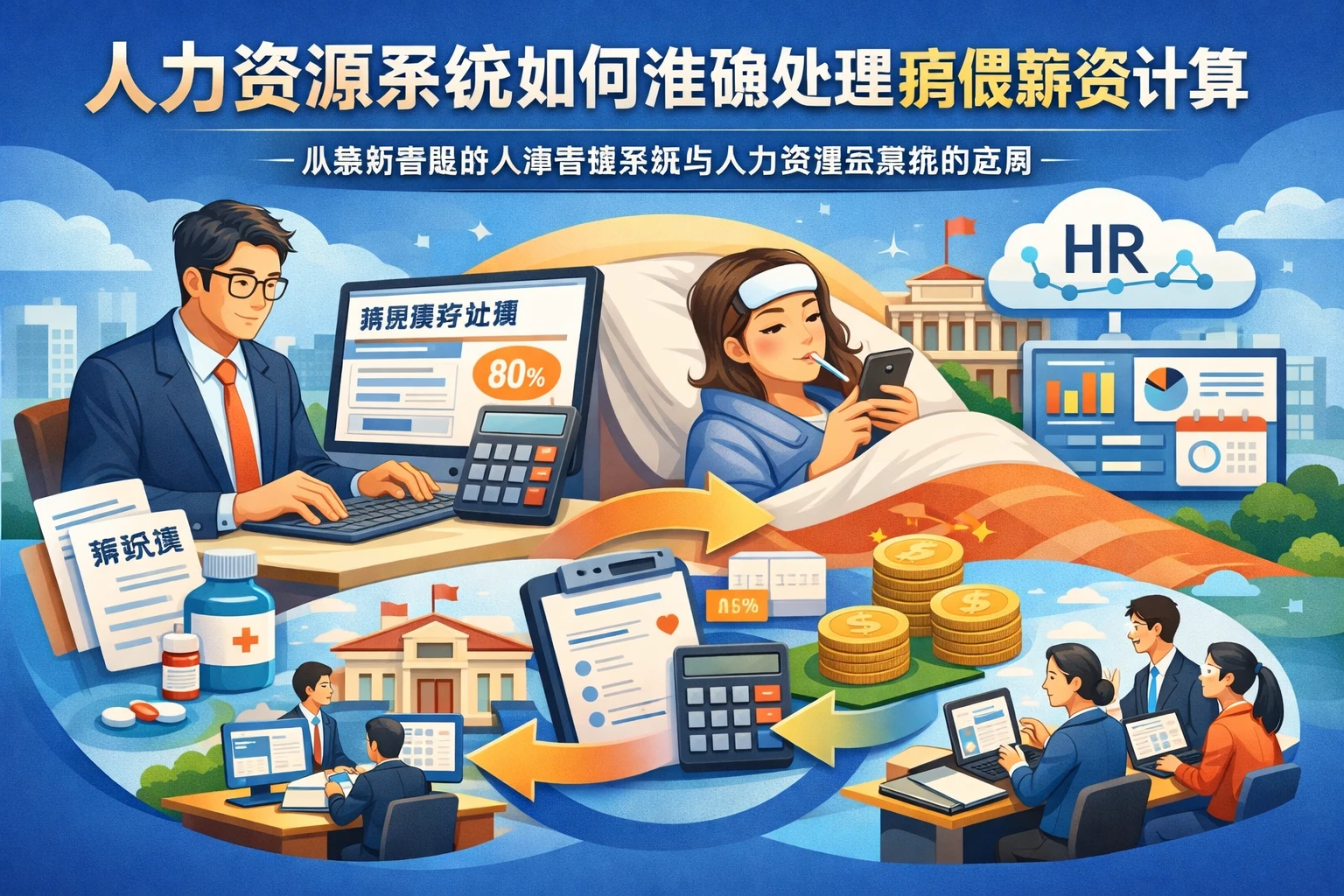 人力资源系统如何准确处理病假薪资计算：从案例看政府人事管理系统与人力资源云系统的应用