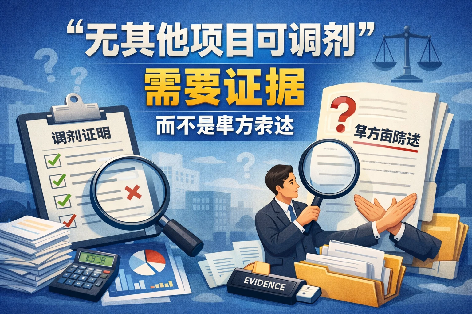 “无其他项目可调剂”需要证据,而不是单方表述