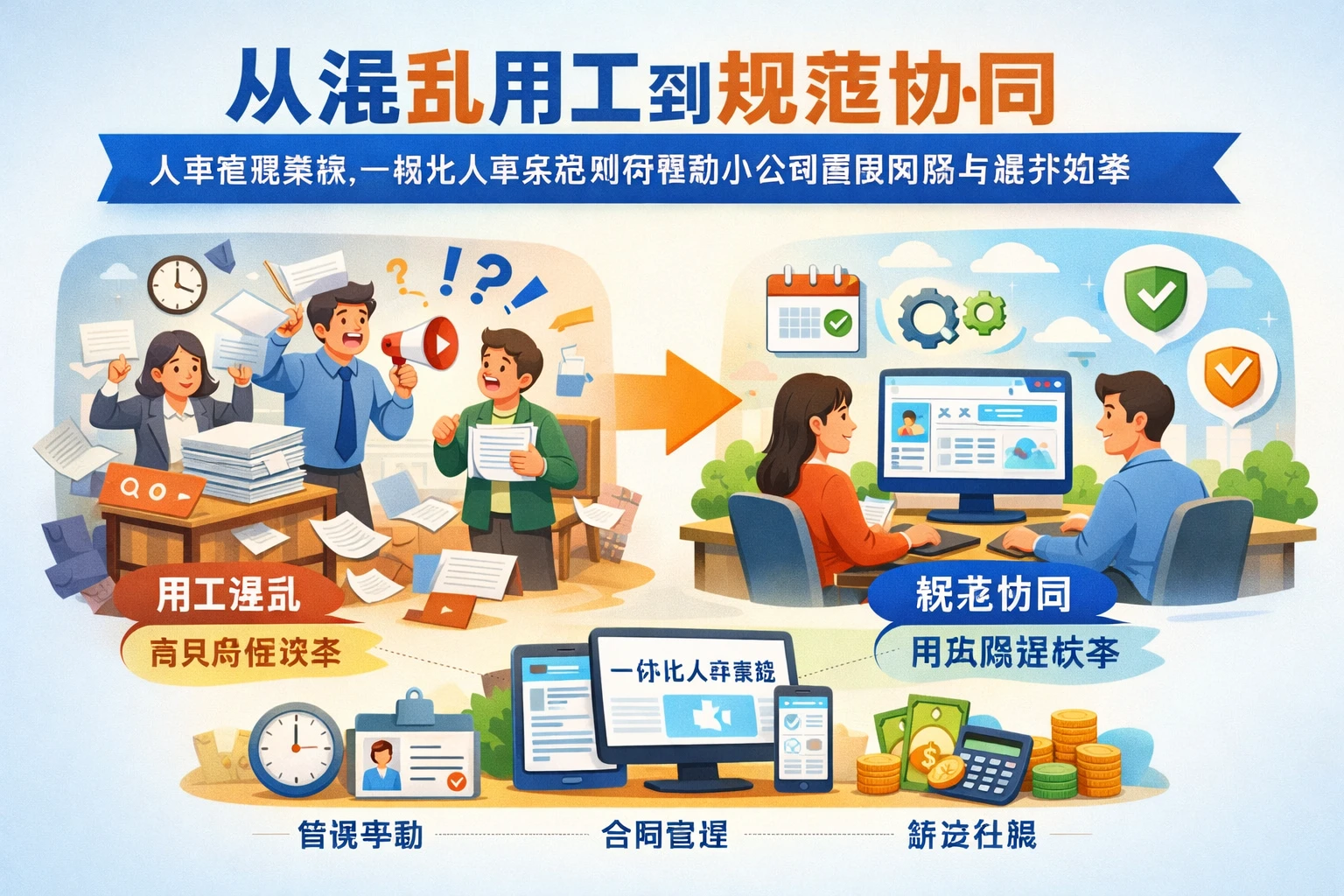 从混乱用工到规范协同：人事管理系统、一体化人事系统如何帮助小公司降低风险与提升效率